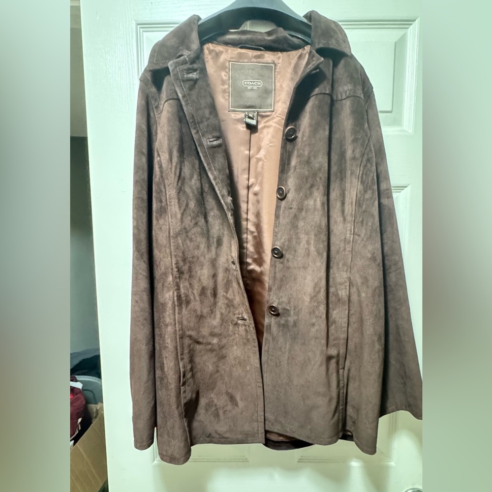 Coach Women's Suede Brown Leather Jacket - Picture 10 of 13